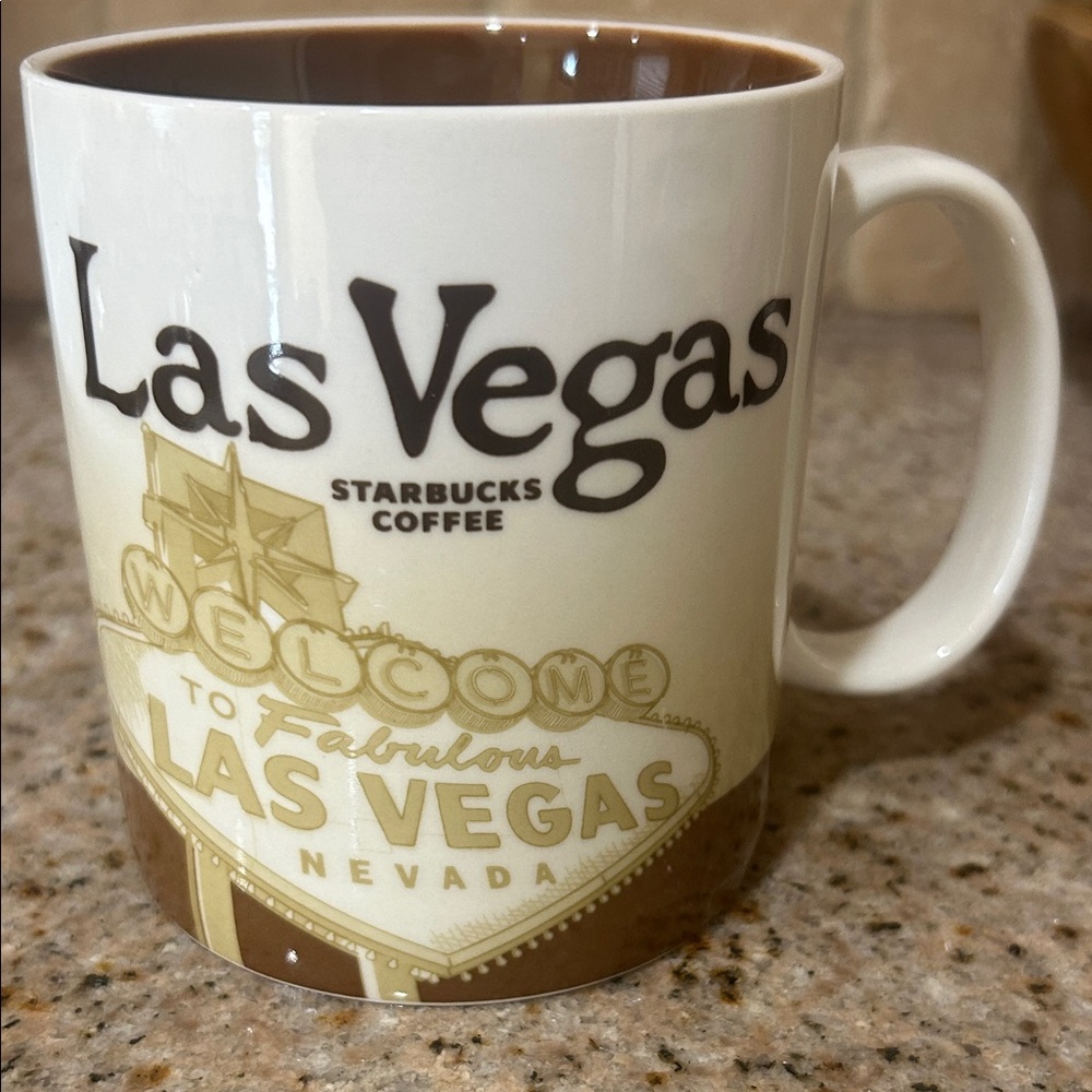 Starbucks Las Vegas Mug - Cream and Brown